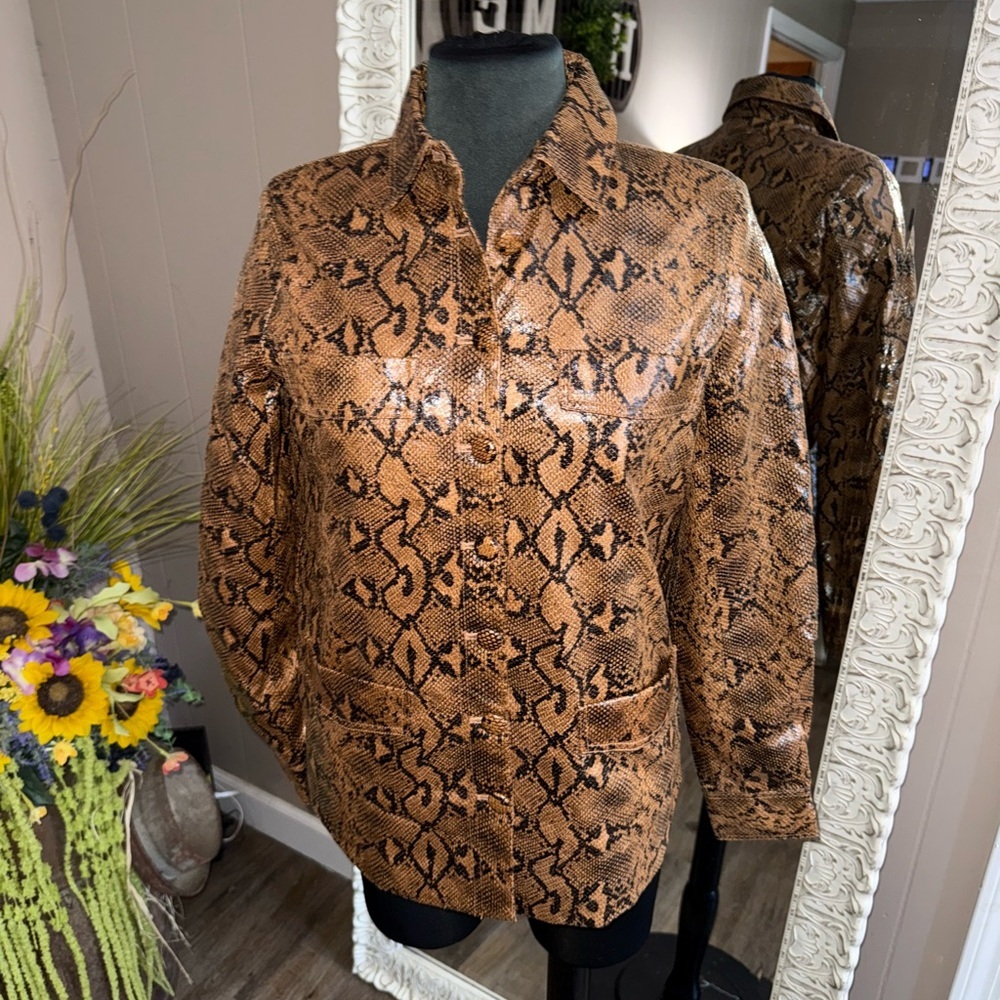 Steele • Faux Python Print Jacket NWT - image 2